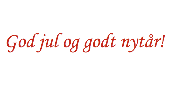 God jul og godt nytår!